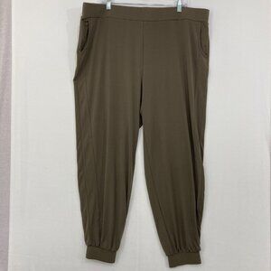 Lisa Rinna size 1X Olive Ultra Soft Stretch Pull-on Comfy Jogger